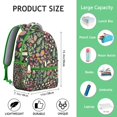 thumbnail image 2 of Bright Floral Print Student Backpack Lightweight, Multifunctional School Backpack with Romantic Rose and Peony Pattern, Adjustable Strap, Perfect for Everyday Use, 2 of 4