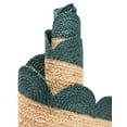 thumbnail image 3 of 8 Ft Round Green & Natural Jute Premium Scalloped Jute Rug – Handcrafted Natural Braided Carpet for Living Room, Bedroom, Entryway – Boho Home Decor, 3 of 5