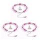 thumbnail image 5 of Qarigey de perlas simuladas Cadenas Brazalete de la amistad Buena elasticidad Rosa roja Type1 NO1, 5 of 6