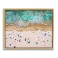 thumbnail image 5 of Stupell Industries Aerial View Busy Summer Beach Umbrellas People Swimming Photograph Metallic Gold Floating Framed Canvas Print Wall Art, Design by Jeff Poe Photography, 5 of 5