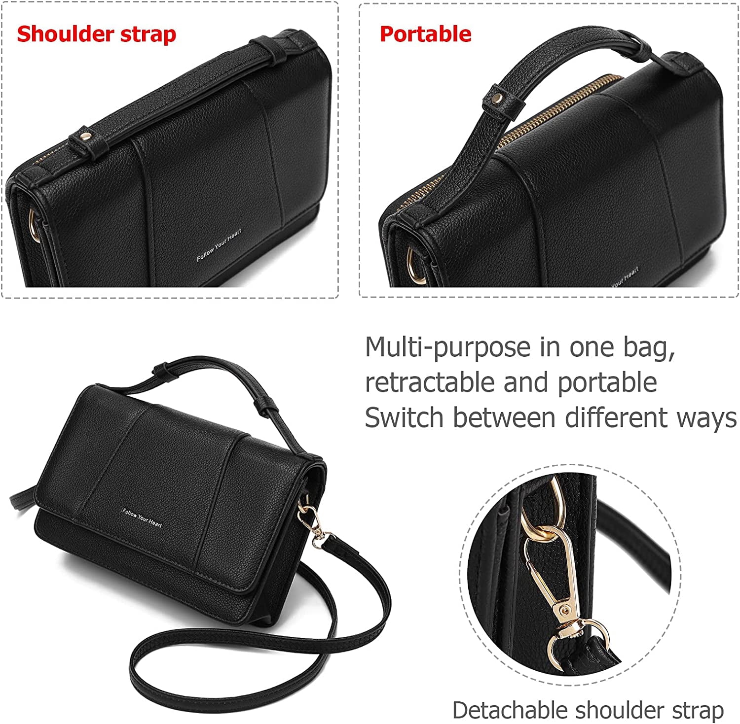 Small Crossbody Handbag for Women, Lightweight Shoulder Messenger Bag Clutch Purse Top Handle Phone Bag