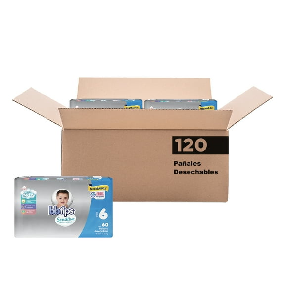Pañal para Bebé Bbtips Sensitive Etapa 6 120 piezas