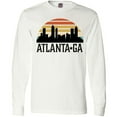 thumbnail image 3 of Inktastic Atlanta Georgia Skyline Vintage Long Sleeve T-Shirt, 3 of 5
