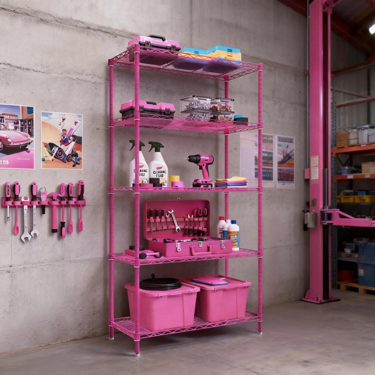 Ktaxon 5-Tier Wire Shelving Unit, Steel Storage Rack for Garage