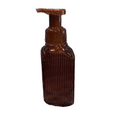 thumbnail image 2 of Bath and Body Works Maroon Vertical Lines Ribbed Glass Gentle Foaming Hand Soap Dispenser, 2 of 5