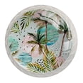 thumbnail image 1 of 4 Pcs Palm Tropical Knobs for Kitchen Cabinet Cupboard Dresser Bookcase Drawer Pulls Handles Round Home Decor, 1 of 8