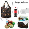 thumbnail image 3 of 5 Pack Foldable Shopping Bag,Spooky Halloween Faces Pattern Reusable Grocery Bags with Pockets,Large Reusable Tote Bags with Handles Waterproof & Lightweight, 3 of 6