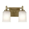 thumbnail image 3 of 45573NBR Kichler Lighting Shailene - 2 Light Bath Vanity Approved for Damp Locations - with Transitional inspirations - 8.25 inches tall by 12.5, 3 of 6