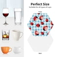 thumbnail image 5 of Leather Coasters with Heat-resistant for Drinks, Flowers and Lady Bugs -标题2 Hexagon, 5 of 5