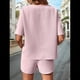 thumbnail image 4 of Conjunto de Pijama para Mujer, de Punto Gofre, de 2 Piezas, para Estar en Casa, con Bolsillos. Raíz de Rosa XXL, 4 of 9