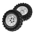 thumbnail image 3 of 4Pcs 1.9 Inch Metal Wheel Rim Rubber Tire for 1/10 RC Crawler TRX4 SCX10 D90 4103 90046 FR4 FMS NT4-White, 3 of 6
