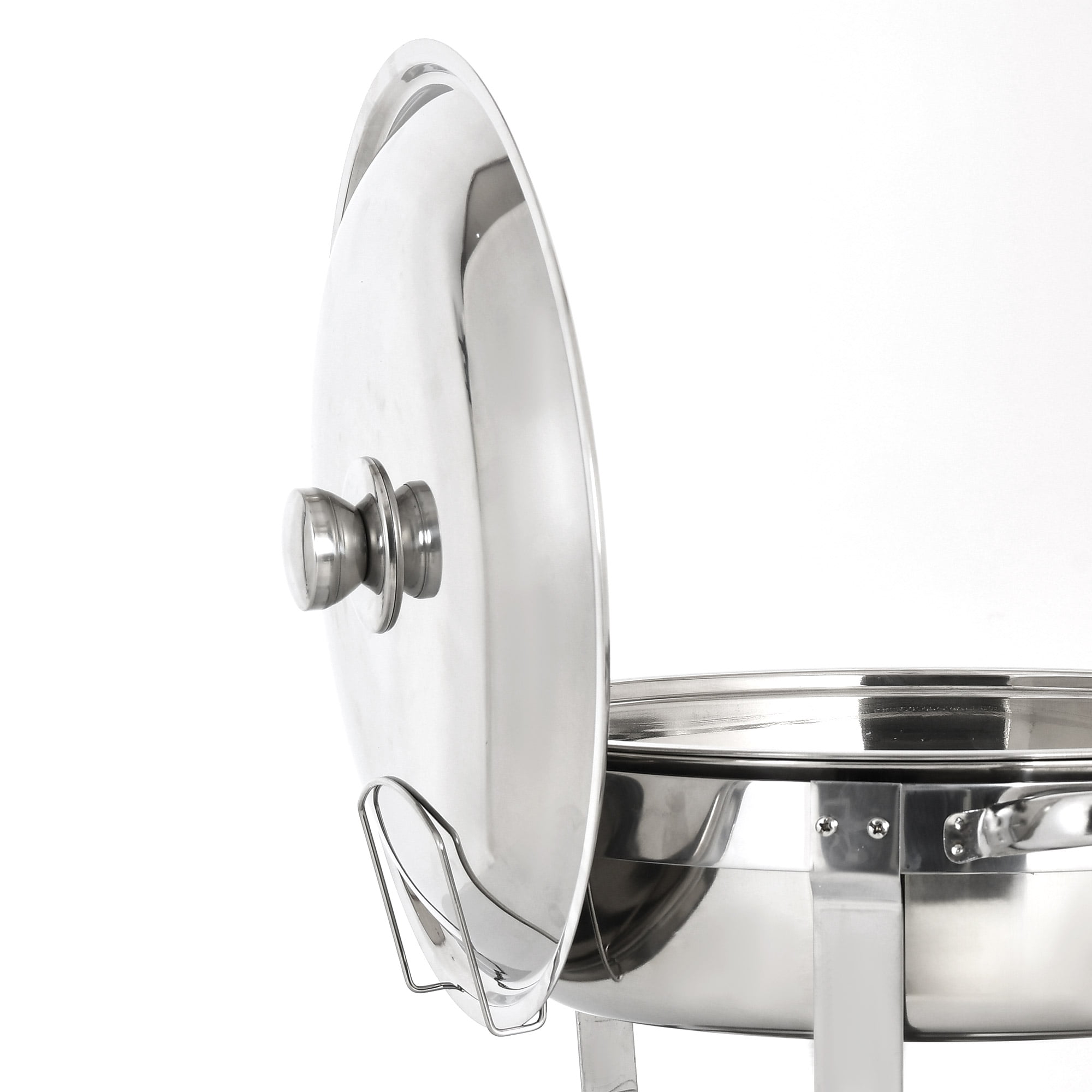 Uforic 5QT Chafing Dish Buffet Set, Round Stainless Steel Chafers and Buffet Warmers Sets with Food Pan, Fuel and Lid Holder, 1 pack