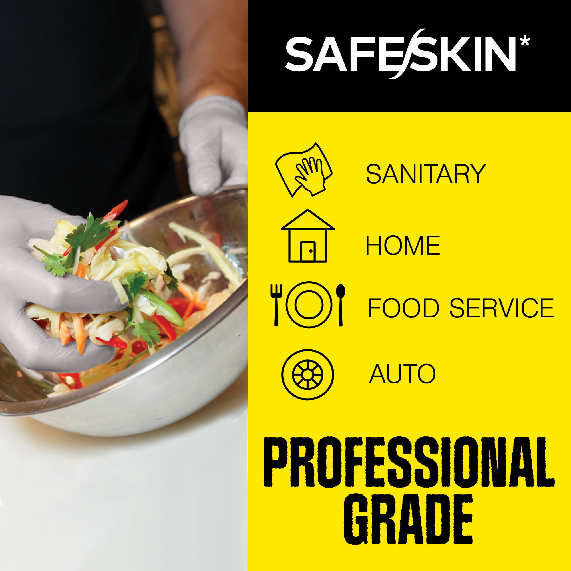 SAFESKIN Nitrile Exam Gloves - Disposable Powder Free Nitrile Gloves for Medical, Dental, Chemotherapy, Cleaning, Cooking, Food Prep, Auto - 3.5 mil Bundle 400, Size Medium