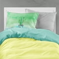 thumbnail image 2 of Cactus Teal and Green Watercolor Fabric Standard Pillowcase, 2 of 2