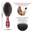 thumbnail image 6 of Red and Green Christmas Plaid Pattern Hair Brush,Girls Detangling Hair Brush,Glide Through Tangles with Ease for Wet & Dry Hair,8.8"X2.8", 6 of 7