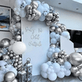 thumbnail image 3 of Decoracion Fiesta Cumpleaños #12 Metal Globos 50 Xtellar plateado, 3 of 3