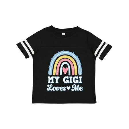 

Inktastic My Gigi Loves Me Retro Rainbow Gift Toddler Toddler Girl T-Shirt