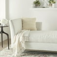 thumbnail image 3 of Mina Victory Lifestyle Woven Stripes 18" x 18" Ivory Indoor Throw Pillow, 3 of 5
