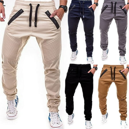 The Noble Collection Men's Slim Fit Urban Straight Leg Trousers Casual Pencil Jogger Cargo (Best Slim Fit Cargo Pants)