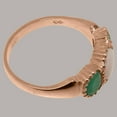 thumbnail image 3 of LBG British Made 10k Rose Gold Natural Opal & Emerald Womens Statement Ring - 33 size options - Size 9.25, 3 of 7