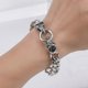 thumbnail image 3 of homme Acier Parures De Main, Pulsera En Acier Titane Skull Head Pour Homme, 3 of 5