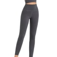 thumbnail image 2 of Yuemengxuan Women's Solid Color Slimming Yoga Pants, High Waist Long Pants with Back Mesh, 2 of 4