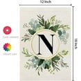 thumbnail image 5 of Crowned Beauty Monogram Letter N Garden Flag Floral 12x18 Inch Double Sided for Outside Small Burlap Family Last Name Initial Yard Flag CF776-12, 5 of 13