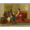 thumbnail image 2 of Jan Baptist Huysmans 14x12 Black Ornate Wood Framed Double Matted Museum Art Print Titled: Learning to Read, 2 of 5