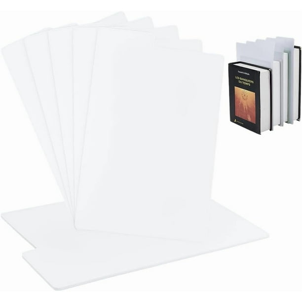 Separadores para cómics (20 unidades), separadores de plástico blanco con pestañas, separadores para cajas de cómics.