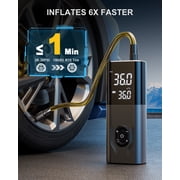 REHOTTOP 180PSI Tire Inflator, 6X Faster Portable Air Compressor for Car, 12V DC Tire Pump with Auto Shutoff for Car, Motorcycle, Bike and Ball