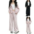 thumbnail image 6 of Coerni Girls 2 Piece Sequined Y2K Outfits Kids Fleece Zip up Hoodie+jogger Sweatpants Kids Korean Style Tracksuit Sweatshirt, 6 of 6