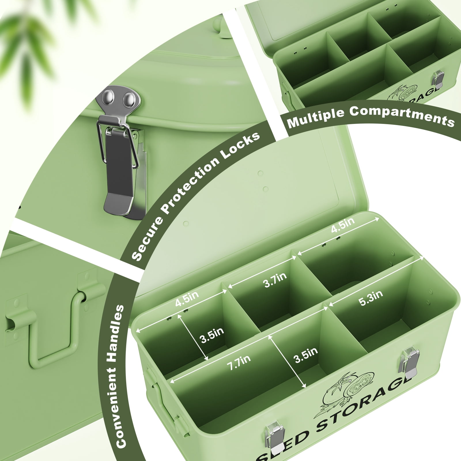 Seed Storage Box—Metal Seed Pack Holder Seed Container Storage provides complete seed preservation organization for every gardening enthusiast.