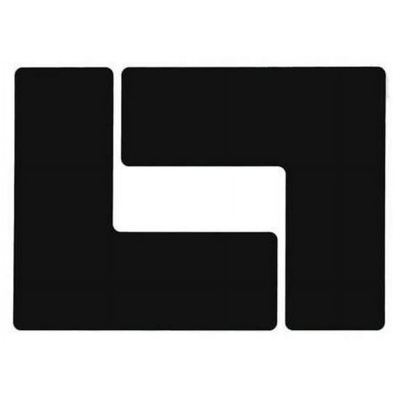 Brady Floor Tape,Black,3 inx8 in,L,PK20 104446