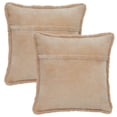 thumbnail image 4 of Safavieh Flayn 18" x 18" Mid-Century Faux Fur Decorative Pillows, Brown (Set of 2), 4 of 4