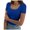 Blue, variant on Tops for Women Trendy Summer Double Lined Tops for Women Womens Summer Short Sleeve Tops Square Neck Ribbed Slim Fitted Shirts Casual Tee Tshirt Plus Size Casual T-Shirts L