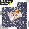 thumbnail image 4 of Pioneer Flower Floral Print Pattern Toddler Nap Mat for Teens Preschool Daycare, Teens Sleeping Mat Bag, Toddler Sleeping Bag with Pillow, 4 of 6