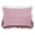 thumbnail image 4 of Nourison Couture Fur Ombre Tibetan Lamb Decorative Throw Pillow, 14" x 20", Grey/White, 4 of 5
