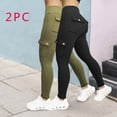 thumbnail image 3 of Capri Leggings for women High Waisted Black Leggings Plus Size Yoga Pants Tummy Control Leggings for Workout Athletic Running Cycling, Butt Lifting Leggings with Pockets, 3 of 8