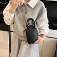 thumbnail image 4 of SPEKSEE PU Leather All-Match Shoulder Bag Kisslock Elegant Satchel Bag Metal Buckle Shoulder Bag Female Travel Work Shopping Bag, 4 of 9