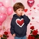 thumbnail image 4 of Sudadera con capucha y estampado de corazón de San Valentín, sudadera de manga larga para niños y niñas, chaqueta para niñas de talla mediana y grande., 4 of 7