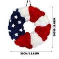 Patriotic Rose Wreath Summer Soft Foam Rose Garland Handmade Memorial