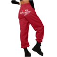 thumbnail image 2 of Sakmal Fleece Lined Sweatpants for Women Love Drawstring Valentines Joggers Pants Workout Heart Print Red Spring Jogger Pants for Women XL, 2 of 9