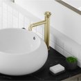 thumbnail image 5 of Avallon Single Hole, Single-Handle Wheel, High Arc Bathroom Faucet in Brushed Gold, 5 of 11