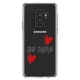 thumbnail image 1 of DistinctInk Clear Shockproof Hybrid Case for Samsung Galaxy S9+ PLUS (6.2" Screen) - TPU Bumper Acrylic Back Tempered Glass Screen Protector - Be Mine - Red Hearts, 1 of 5