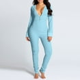 thumbnail image 4 of BRGZLK Onesies for Women Ladies Onesie Hooded Pyjamas Winter Warm Plush Flannel Jumpsuit Funny Novelty Animal Pajamas Playsuit Loungewear Size 8-16, 4 of 6