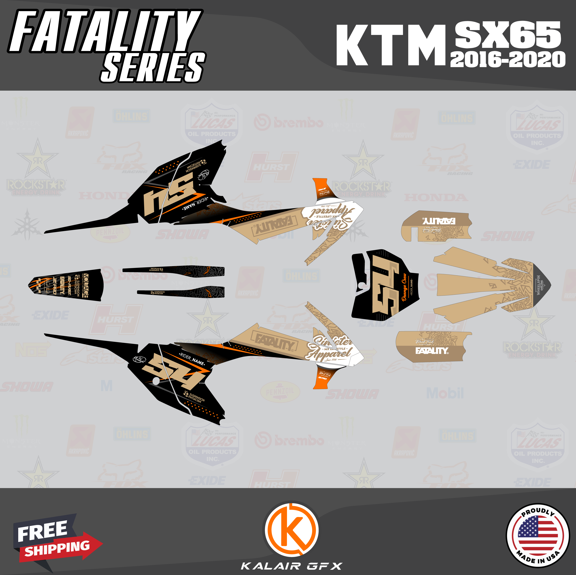 Kalair GFX Graphics Kit for Ktm SX65 (2016-2023) Fatality Series