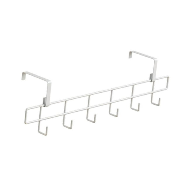 Tendedero de radiador con 6 ganchos para toallas, calcetines y zapatos, compacto, para colgar en casa, baño y balcón. Blanco
