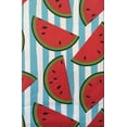 thumbnail image 4 of Summer Fun watermelon on Blue White Stripes Vinyl Flannel Back Tablecloth (60 Round), 4 of 4