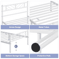 thumbnail image 4 of Yaheetech Metal Platform Bed with Arrow Design Headboard and Footboard, Twin, White, 4 of 8