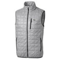 thumbnail image 2 of Men's Cutter & Buck Gray Wake Forest Demon Deacons Big & Tall Rainier PrimaLoft Eco Full-Zip Puffer Vest, 2 of 3